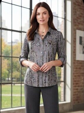 JM COLLECTION ANIMAL PRINT JACKET